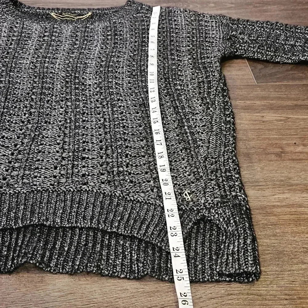 Juicy Couture Wool Blend Gold Label Knit Metallic Womens  Sweater SZ S